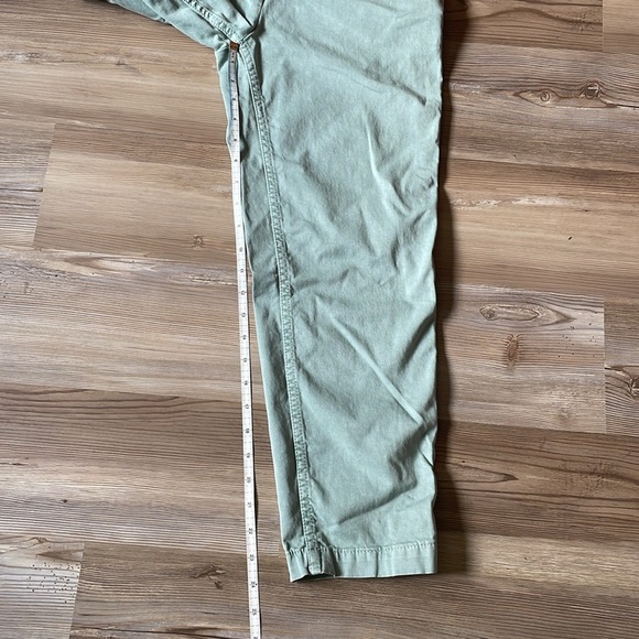 Boden Trousers Pale Green Straight Leg Chino Stretch Cotton Women’s 2P Cropped - Picture 5 of 11